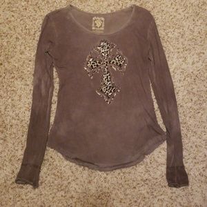 Velvet stone long sleeve tshirt